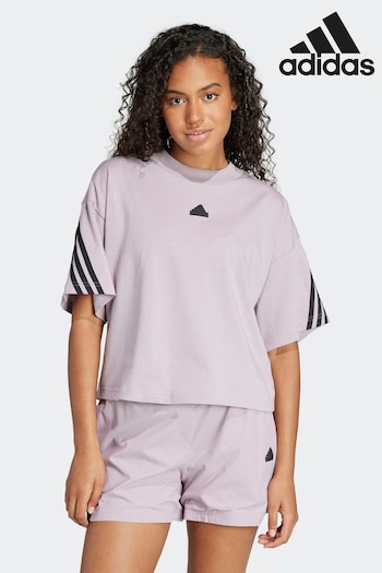 adidas Purple Sportswear Future Icons 3-Stripes T-Shirt (300754) | £28