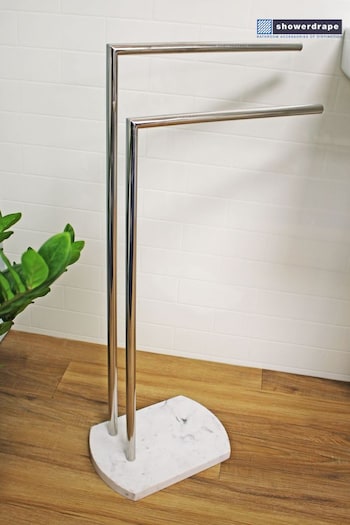 Showerdrape White Octavia Freestanding Towel Stand (301072) | £71