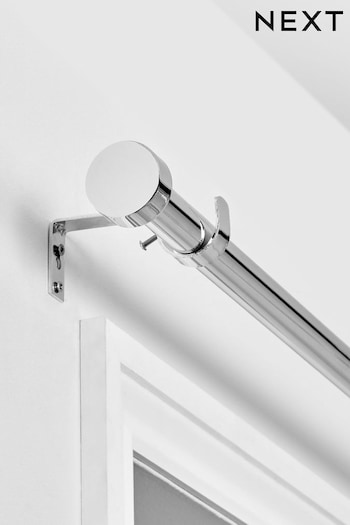 Chrome Stud Finial Extendable 28mm Curtain Pole Kit (301218) | £35 - £60