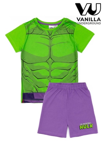 Vanilla Underground Green Hulk Vanilla Underground Boys Green Licensing Short Pyjamas (301288) | £16