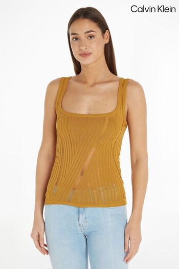 Calvin Klein Gold Texture Stitch Vest (301448) | £180