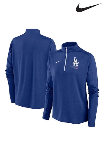 Nike Blue Los Angeles Dodgers Long Sleeve Pacer Top Womens (301465) | £55