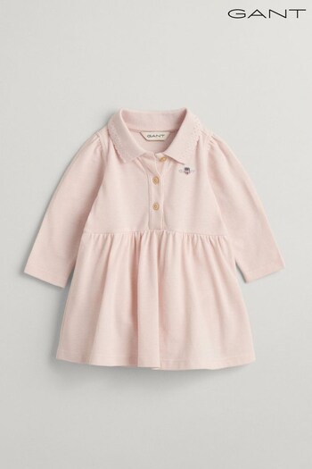 GANT Baby Shield Logo Long Sleeve Polo Dress (301605) | £55