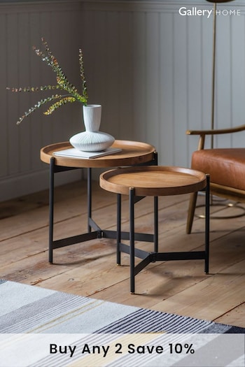 Gallery Home Black Nest of Tables (301624) | £225