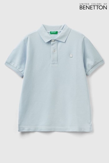 Benetton Classic Blue Logo Polo Shirt (301659) | £19.95