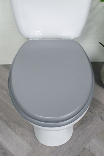 Showerdrape Grey Norfolk Soft Close Wooden Toilet Seat (301734) | £43
