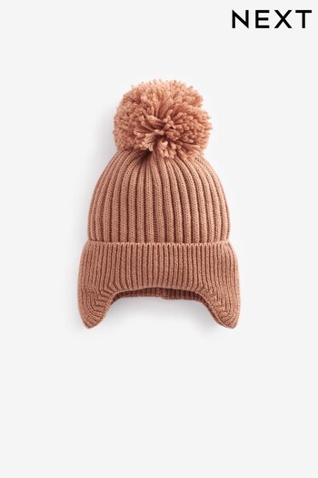 Neutral Knitted Pom Hat (3mths-10yrs) (302091) | £1.50 - £2.50