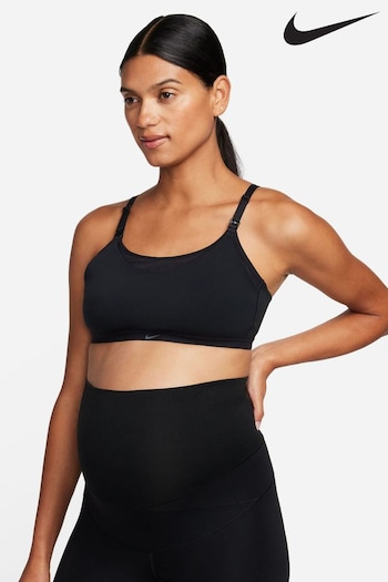 Nike Black Maternity Alate Light Support Lined Nursing Sports Bra (302215) | £55
