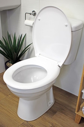 Showerdrape White Granada Soft Close One Button Release Toilet Seat (302490) | £23.50