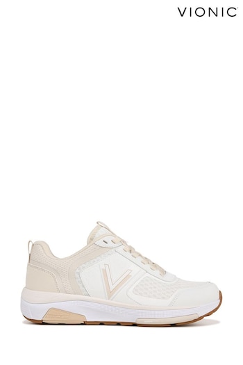Vionic Wstrider Leather 001 White Trainers (302507) | £140