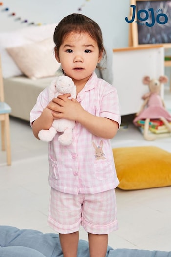 JoJo Maman Bébé Pink Woven Pyjamas (302643) | £21