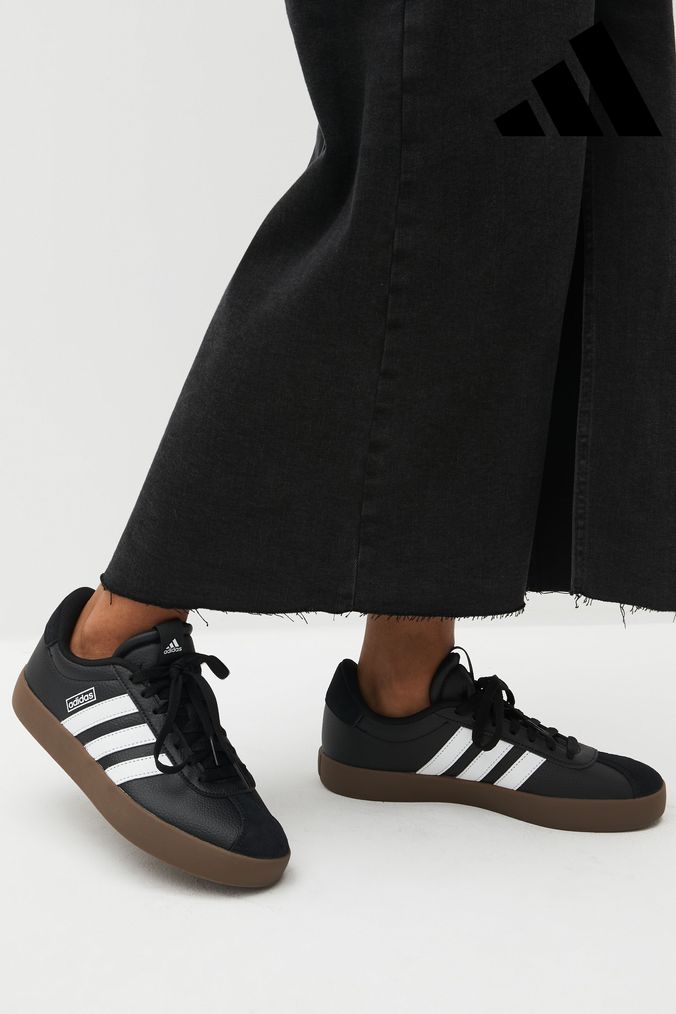 adidas Black/White goldwear Adult VL Court 3.0 Trainers (302820) | £60