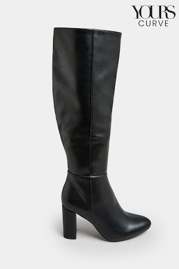 Yours Curve Black Extra Wide Fit Wide Fit Heeled Knee Boots (302832) | £55