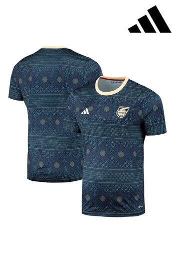 adidas Blue Jamaica Pre Match Shirt (303131) | £60