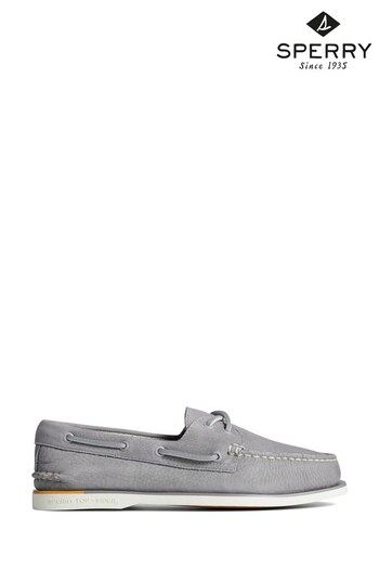 Sperry Grey Gold Authentic Original 2-Eye Nubuck Shoes (303138) | £72