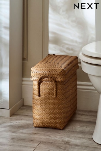 Natural Plastic Wicker Storage Basket (303265) | £28