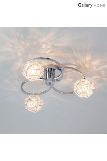 Gallery Home Chrome Lila 3 Bulb Ceiling Light (303340) | £132