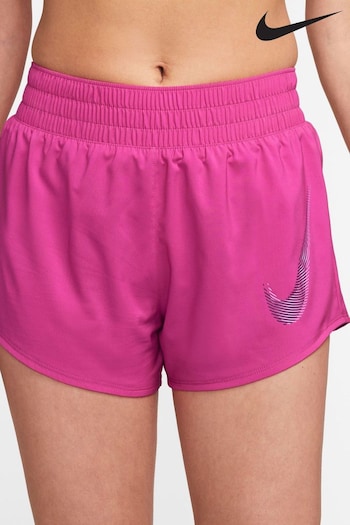 Nike Fushsia Pink Dri-FIT One Swoosh Mid Rise Running Shorts (303685) | £16