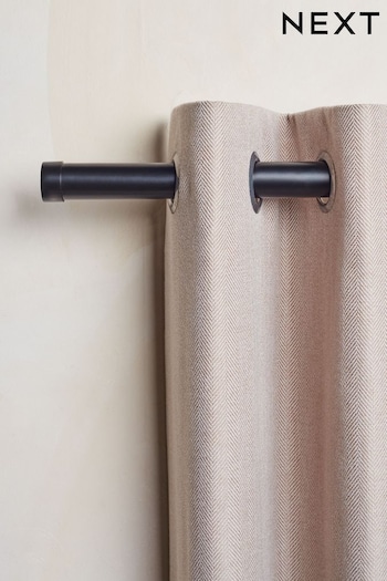 Black Stud Finial Extendable 35mm Curtain Pole Kit (303783) | £60 - £80