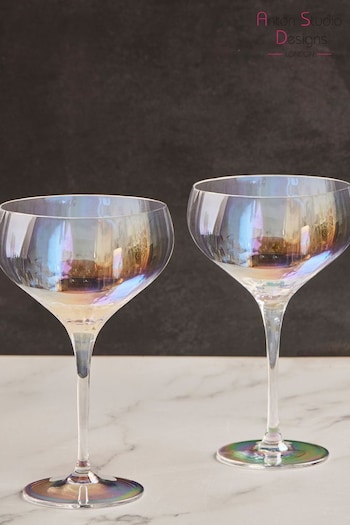 The DRH Collection Set of 2 Palazzo Champagne Saucers (304390) | £28