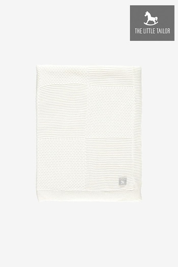 The Little Tailor Knitted Plush Lined Baby Blanket (304395) | £45