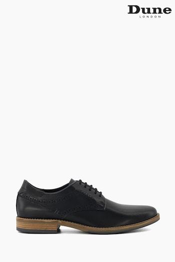 Dune London Bintom Piped Derby Black Shoes (304671) | £105