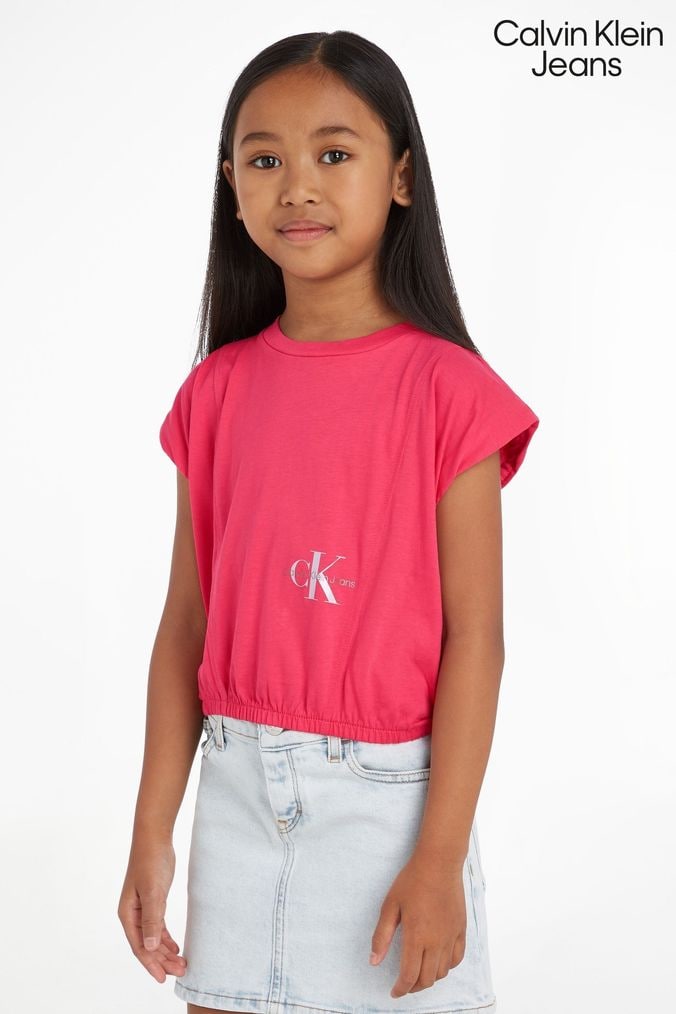 Buy Girls T Shirts Calvin Klein Jeans Clothing Online Next UK