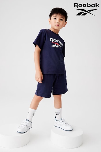 Reebok Greys Junior Logo T-Shirt and Shorts Set (305437) | £12.50
