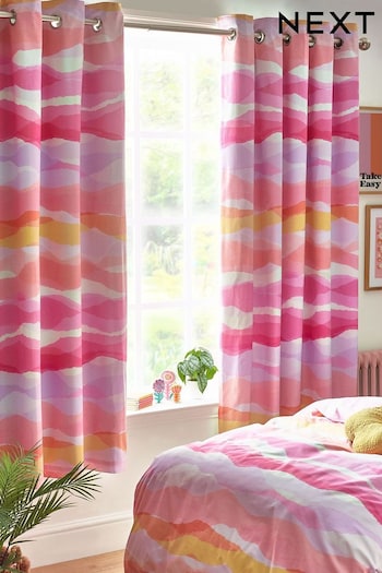 Multi Ombre Wave Eyelet Blackout Curtains (305446) | £40 - £70