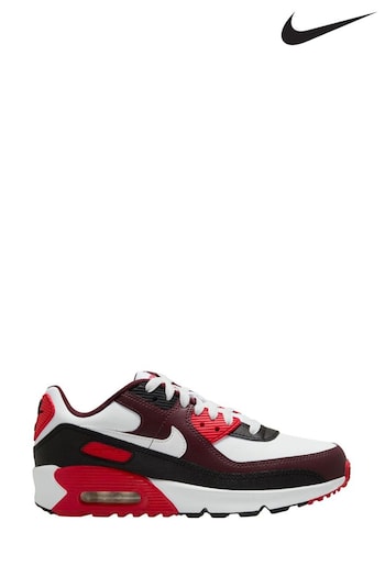 Nike Red/White Youth Air Max 90 Easy On Trainers (305595) | £90