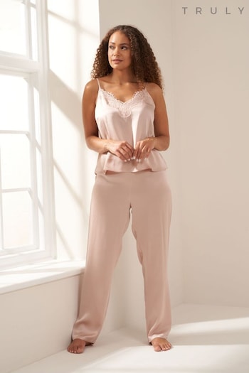 Truly Pink Blush Silk Cami And Trousers Set (3067F5) | £140