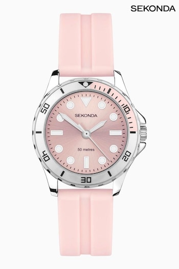 Sekonda Ladies Pink Balearic Rubber Strap Watch (307682) | £40