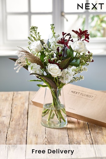 White Letterbox Fresh Flower Bouquet (307806) | £23