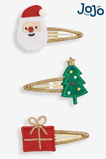 JoJo Maman Bébé Multi 3-Pack Christmas Clips (307904) | £7.50