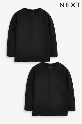 Black Long Sleeve T-Shirts towelling (3-16yrs) (307919) | £9 - £15