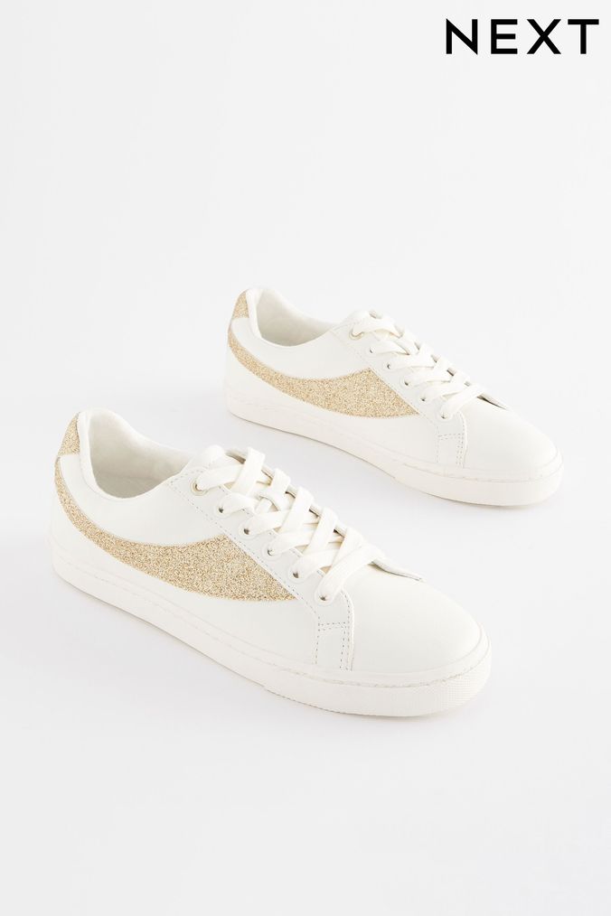 White sparkly trainers hot sale uk