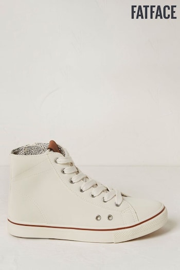 FatFace White Mae High Top Trainers (308059) | £65