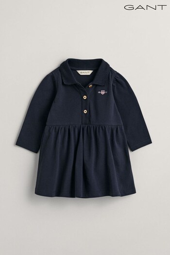 GANT Baby Shield Logo Long Sleeve Polo Dress (308220) | £55