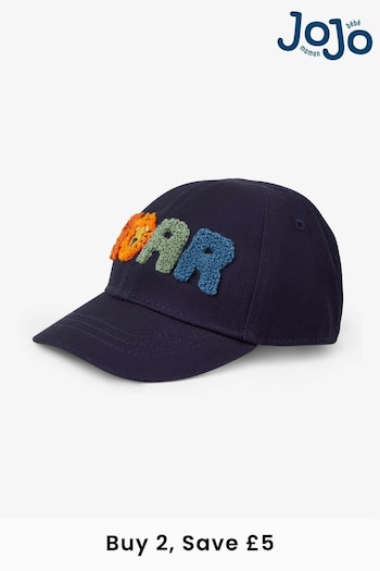 JoJo Maman Bébé Navy Roar Appliqué Cap des (308228) | £15