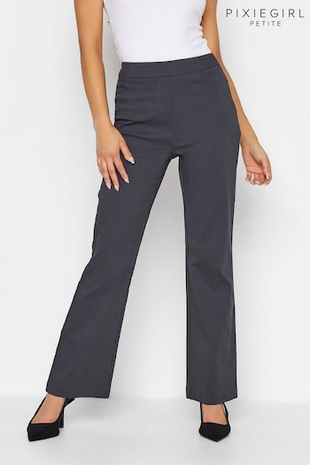 PixieGirl Petite Grey Stretch Bengaline Bootcut Trousers (308508) | £36