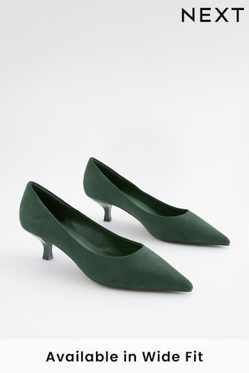 Green Regular/Wide Fit Forever Comfort® Kitten Heel Court Shoes Wedge (308818) | £28