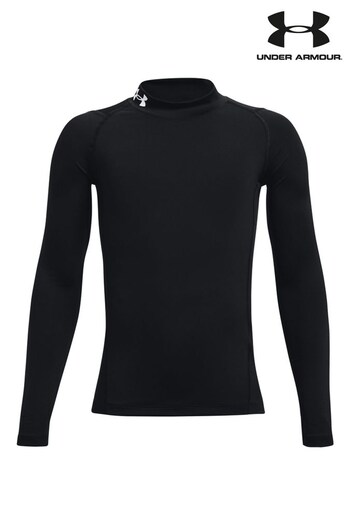 Under Armour Threadborne Youth Heat Gear Mock Long Sleeve Black T-Shirt (308914) | £20