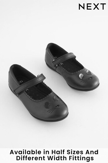Black School Leather Character Mary Jane Shoes (309218) | £22 - £28