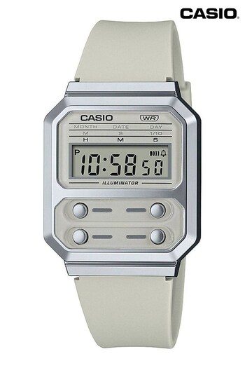 Casio 'Collection' Silver and Off white Plastic/Resin Quartz Watch (309220) | £45