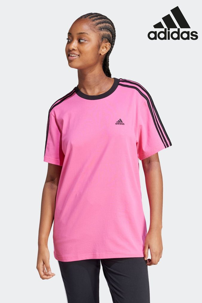 White and pink shop adidas t shirt