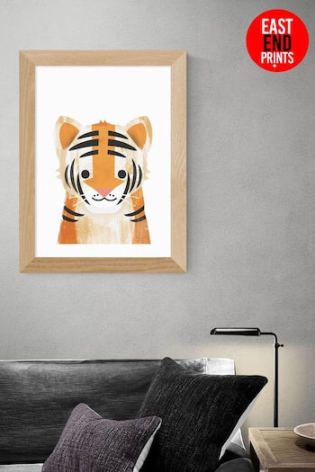East End Prints Orange Tiger Print by Dan Hobday (309322) | £45 - £120