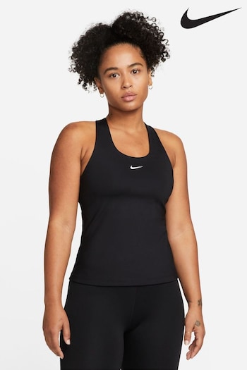 Nike Black Medium Swoosh Support Padded Vest With Built In uptempo Bra (309479) | £50