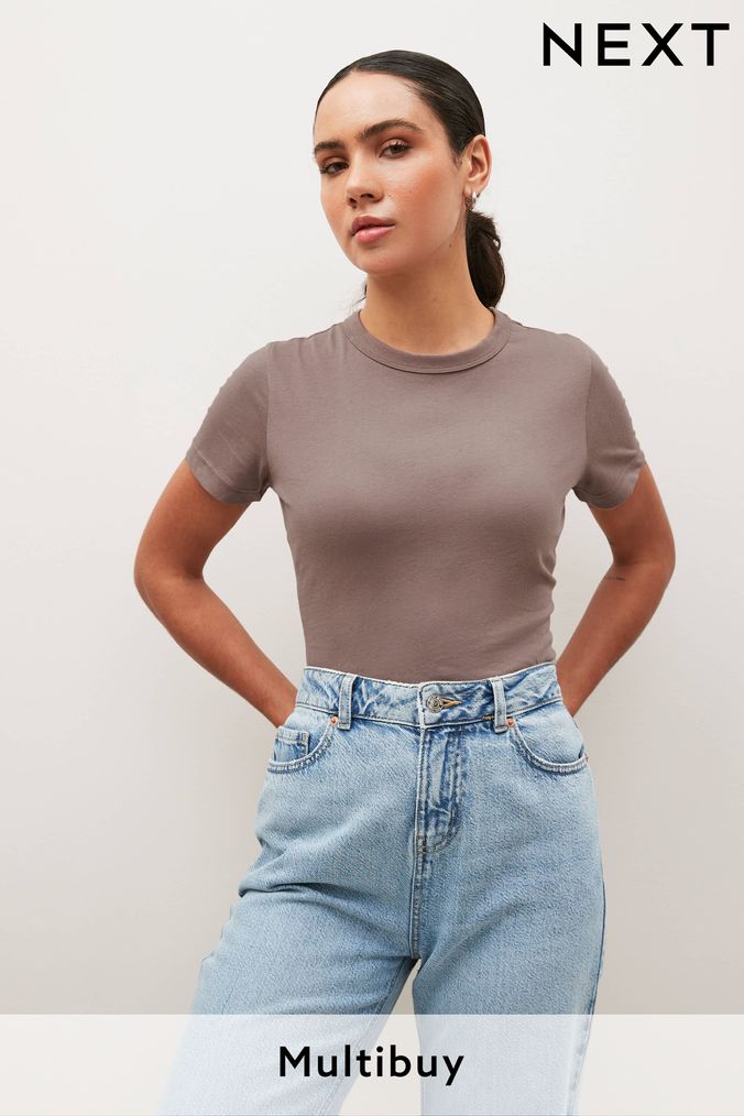 Buy Women s T Shirts Natural Plain Tops Online Next UK