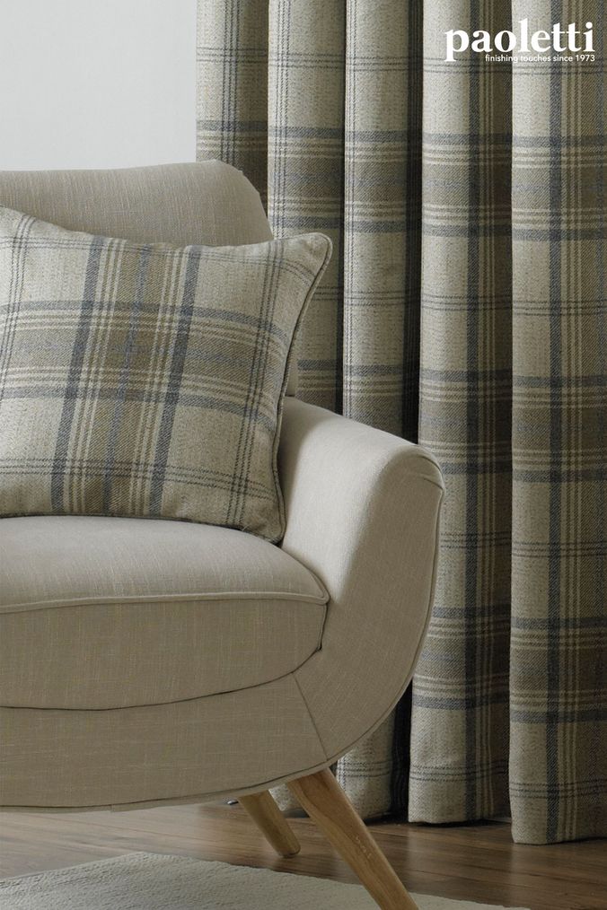 Grey tartan cushions online