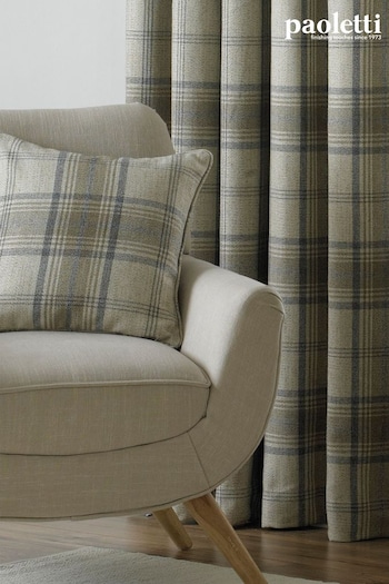 Riva Paoletti Natural Beige Aviemore Tartan Faux Wool Polyester Filled Cushion (309848) | £17